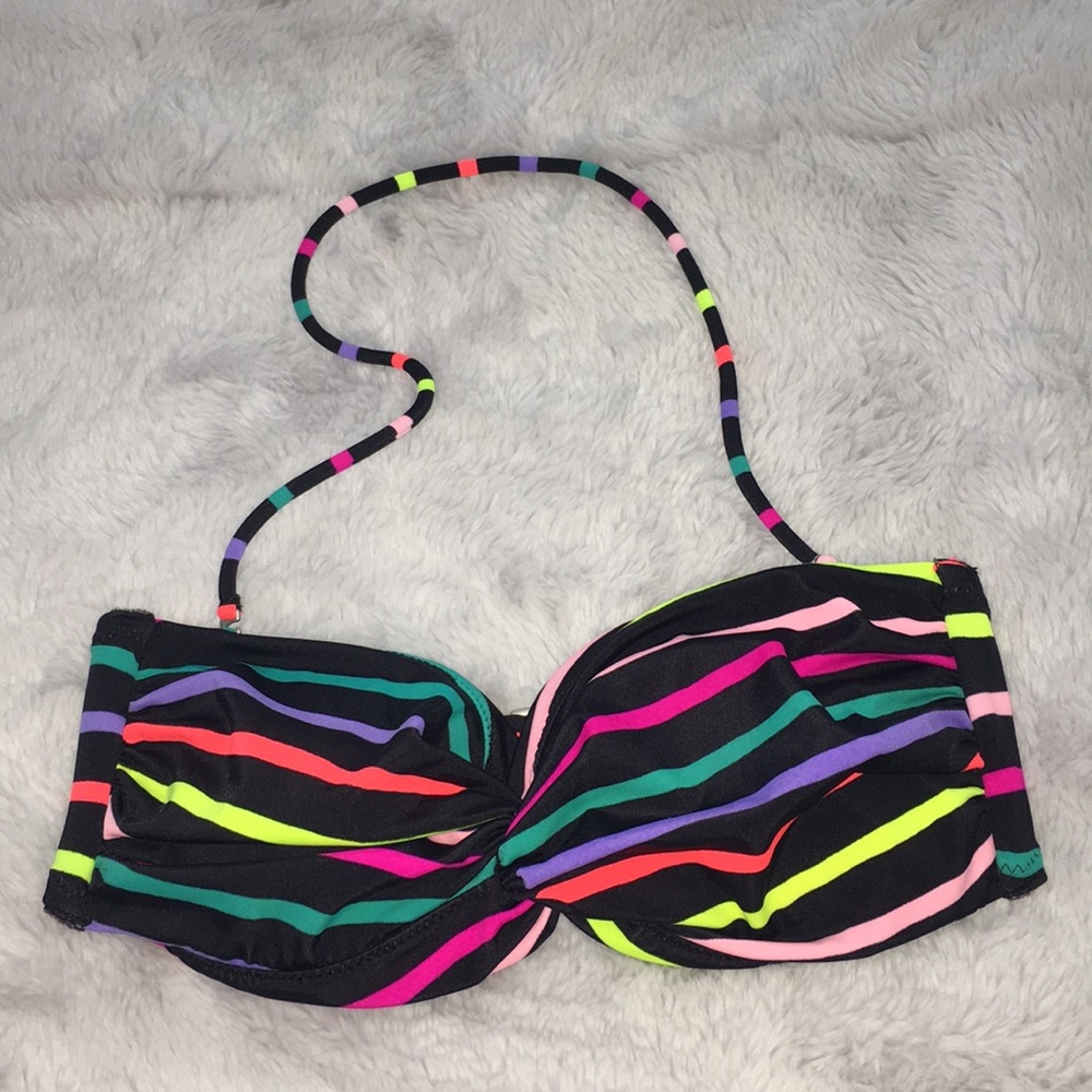 Victoria Secret colorful striped swim top